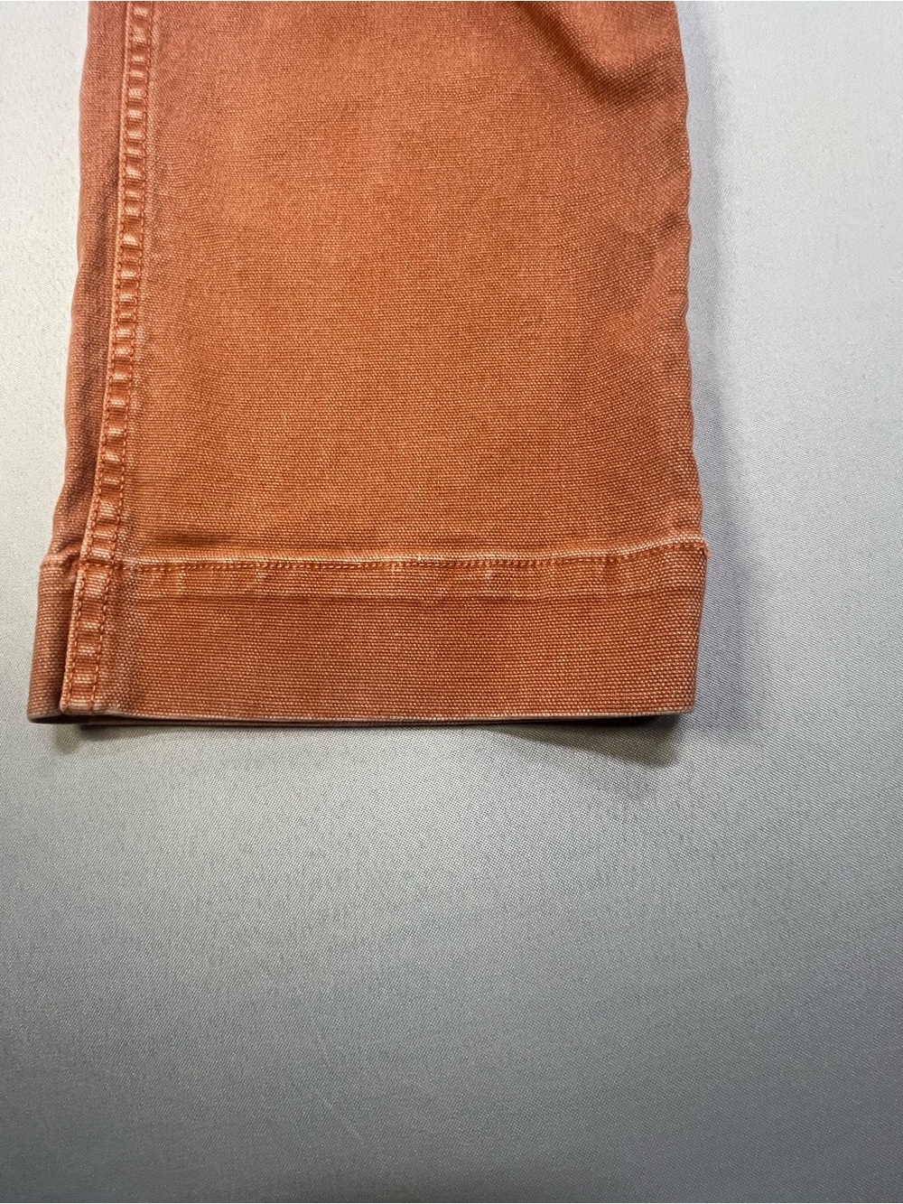 Madewell Emmett Wide Leg Crop Rust Orange Canvas High Rise Pants Size 25 - Picture 2 of 10